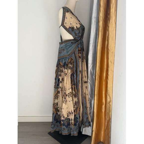 Zimmermann Women’s Ascension Plunge Halter printed cotton maxi dress - Picture 3 of 11